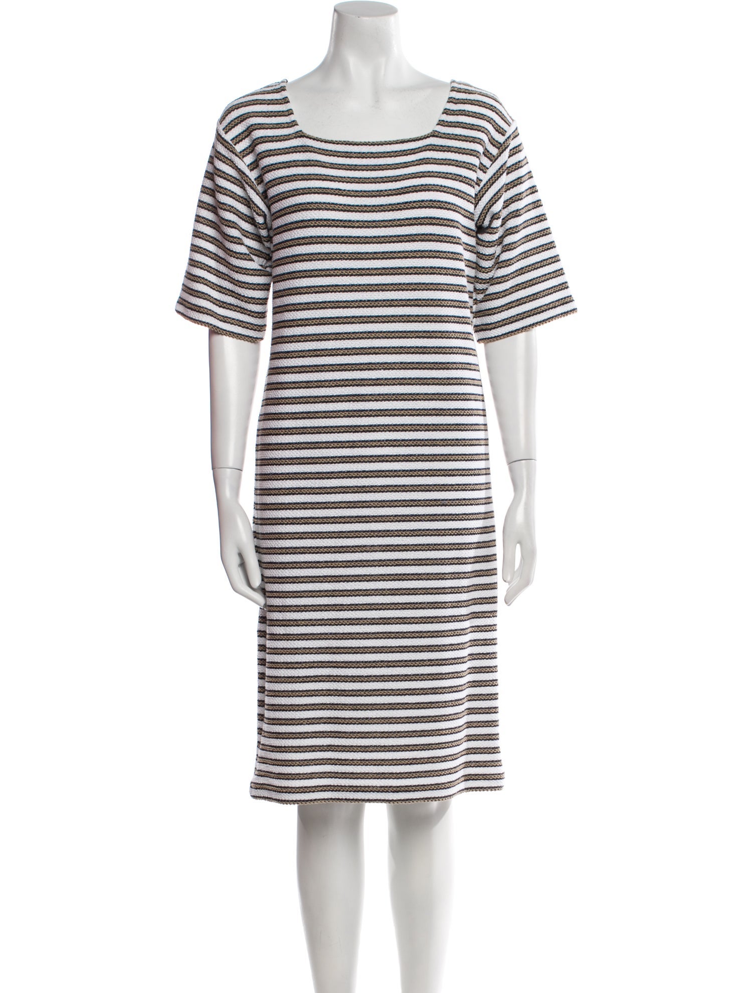 Agnes B. Striped Knee-Length Dress w/ Tags