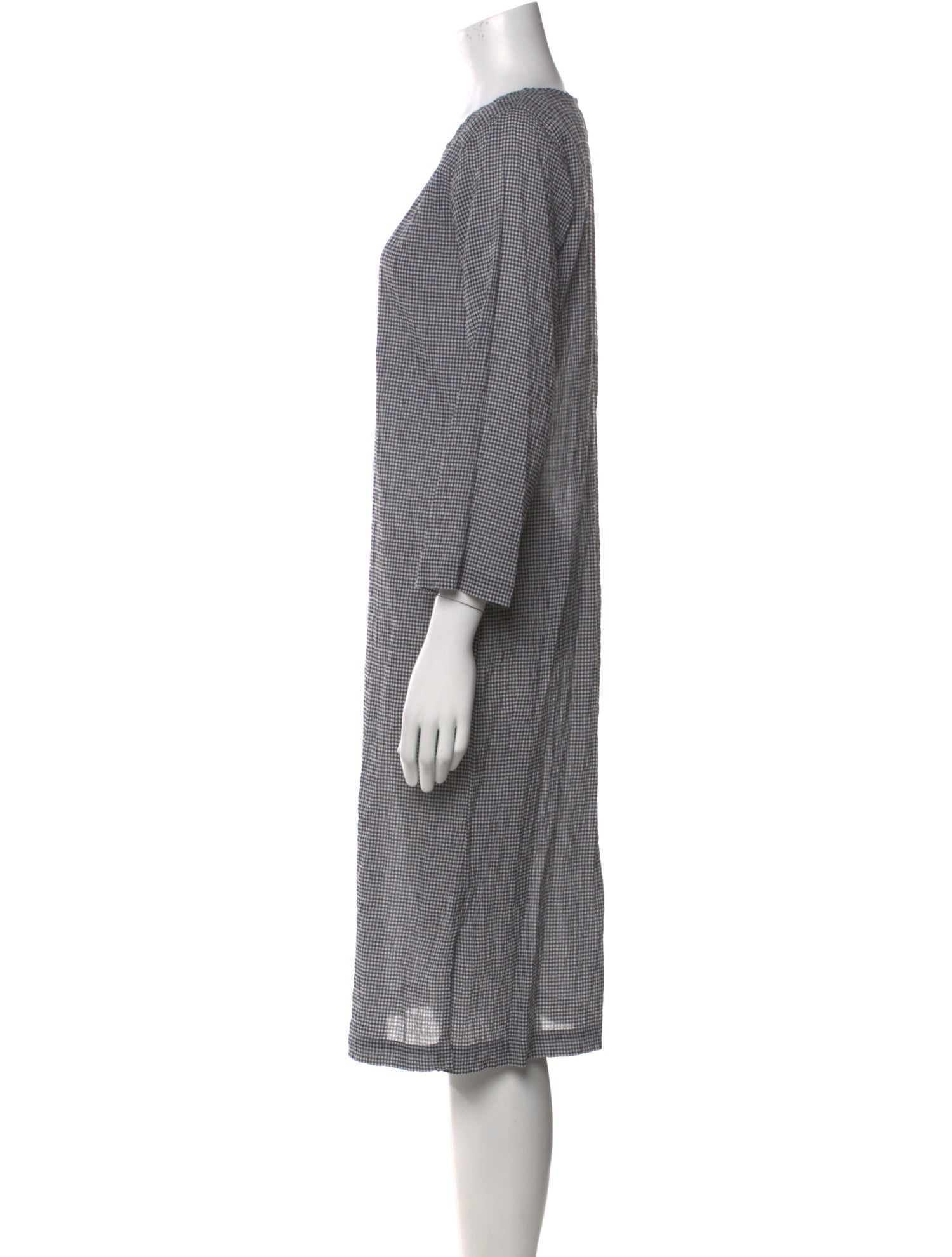 Agnes B. Plaid Print Midi Length Dress