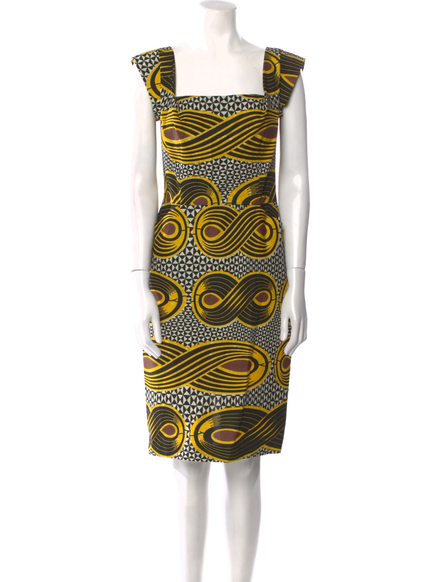 Agnes B. Printed Knee-Length Dress