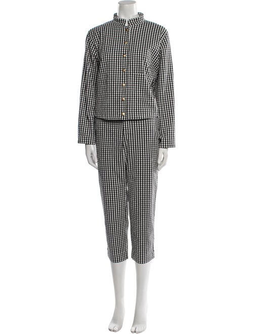 Agnes B. Plaid Print Pant Set