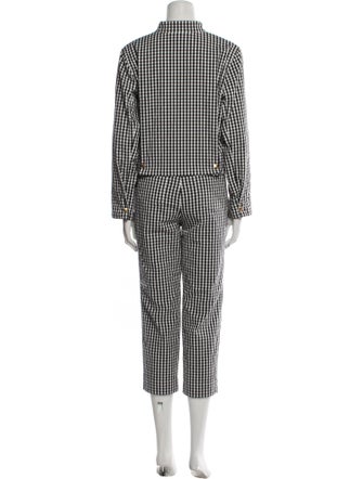 Agnes B. Plaid Print Pant Set