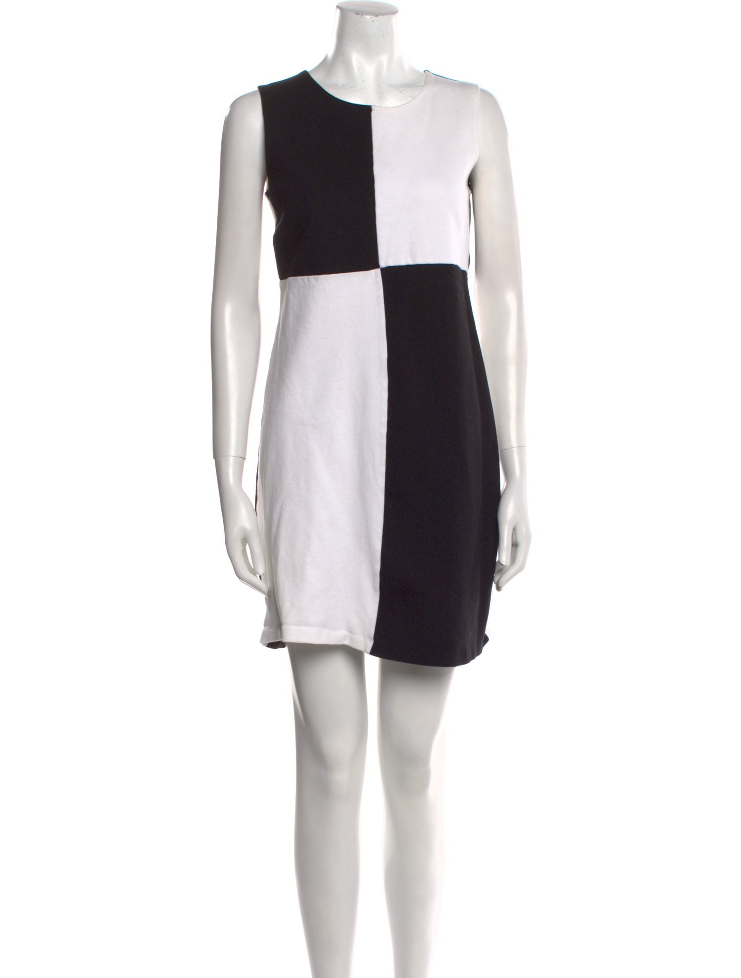Agnes B. Colorblock Pattern Mini Dress