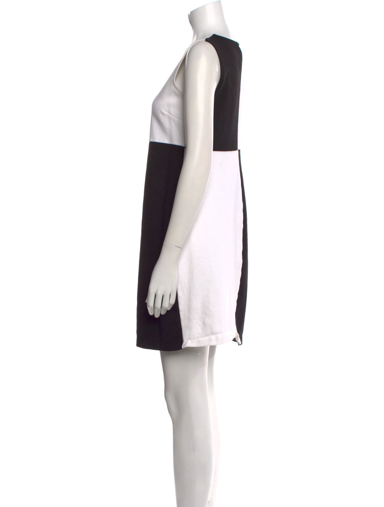 Agnes B. Colorblock Pattern Mini Dress