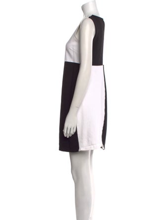 Agnes B. Colorblock Pattern Mini Dress