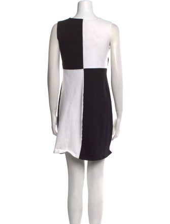 Agnes B. Colorblock Pattern Mini Dress