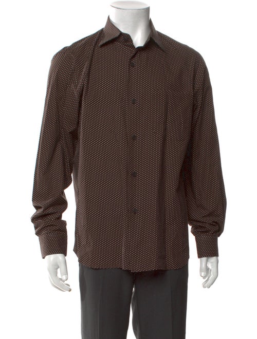 Agnes B. Polka Dot Print Long Sleeve Dress Shirt