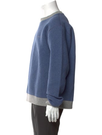 Agnes B. Colorblock Pattern Crew Neck Sweatshirt