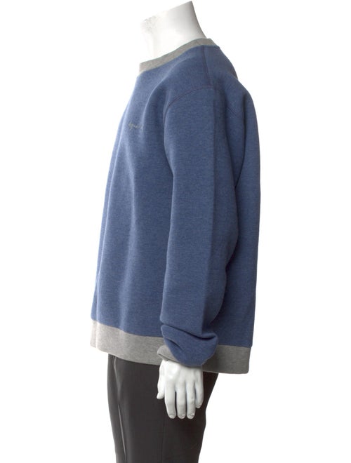 Agnes B. Colorblock Pattern Crew Neck Sweatshirt