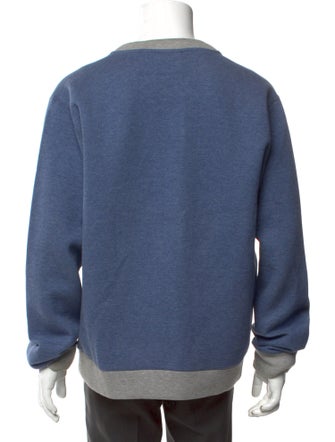 Agnes B. Colorblock Pattern Crew Neck Sweatshirt