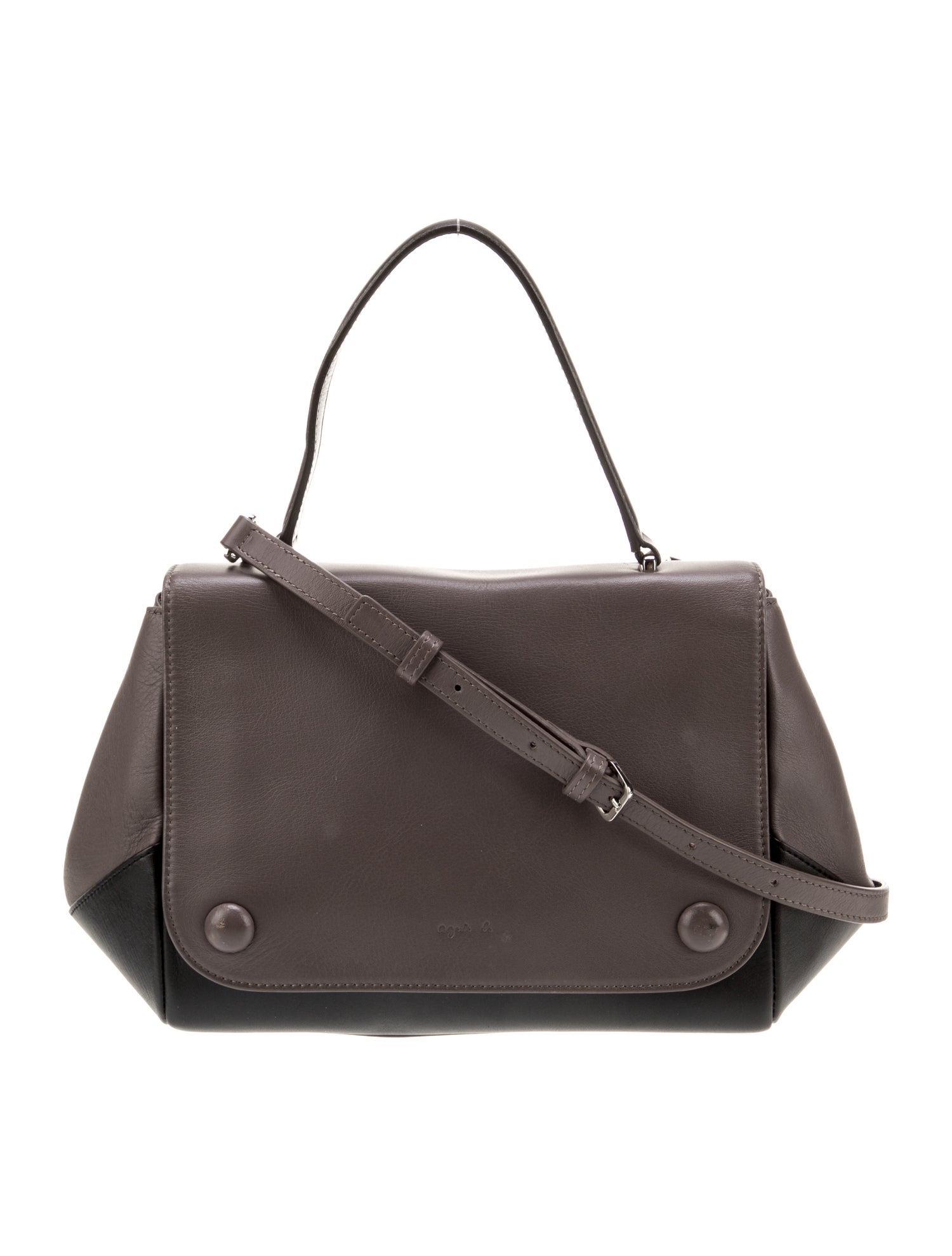 Agnes B. Leather Top Handle Bag