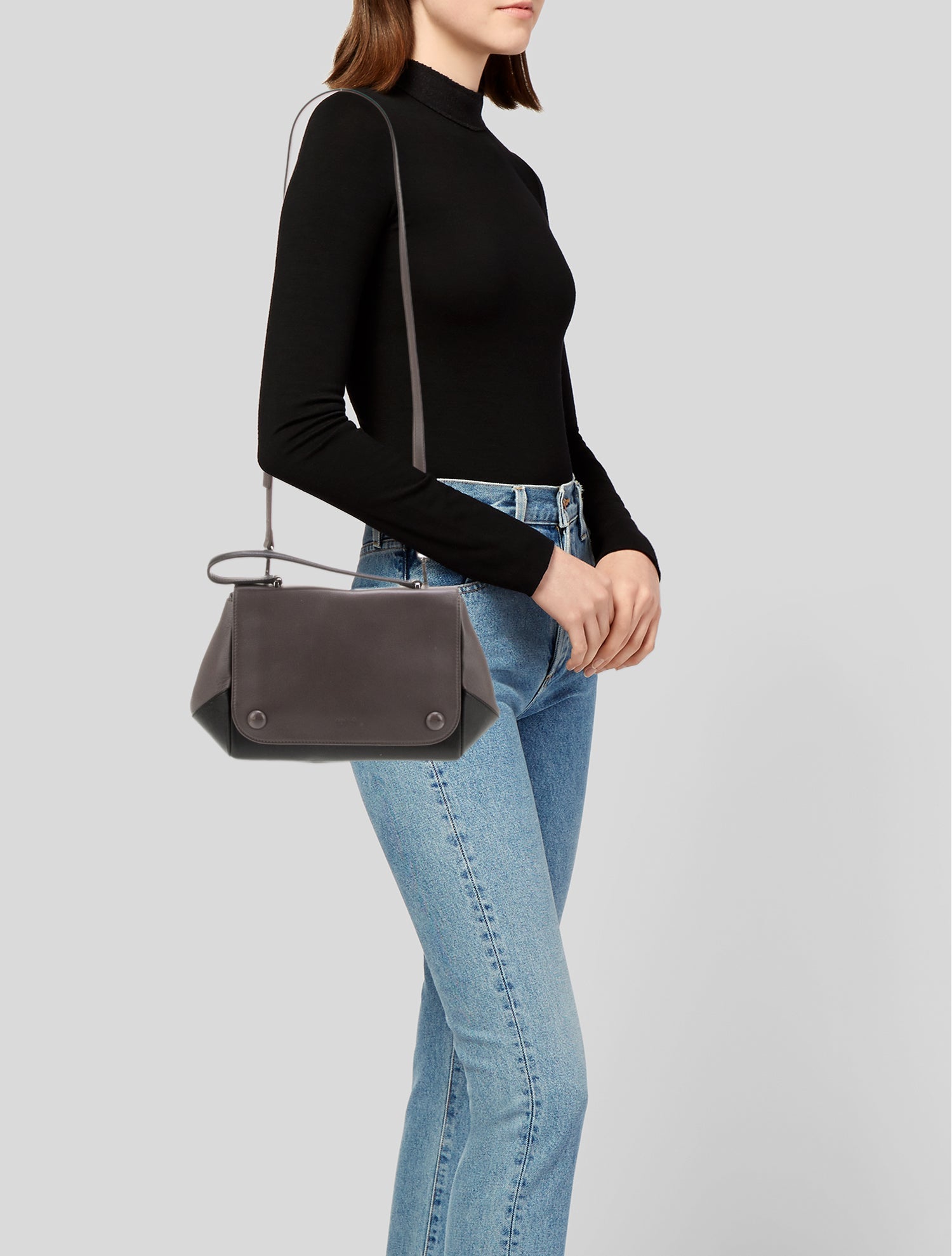 Agnes B. Leather Top Handle Bag