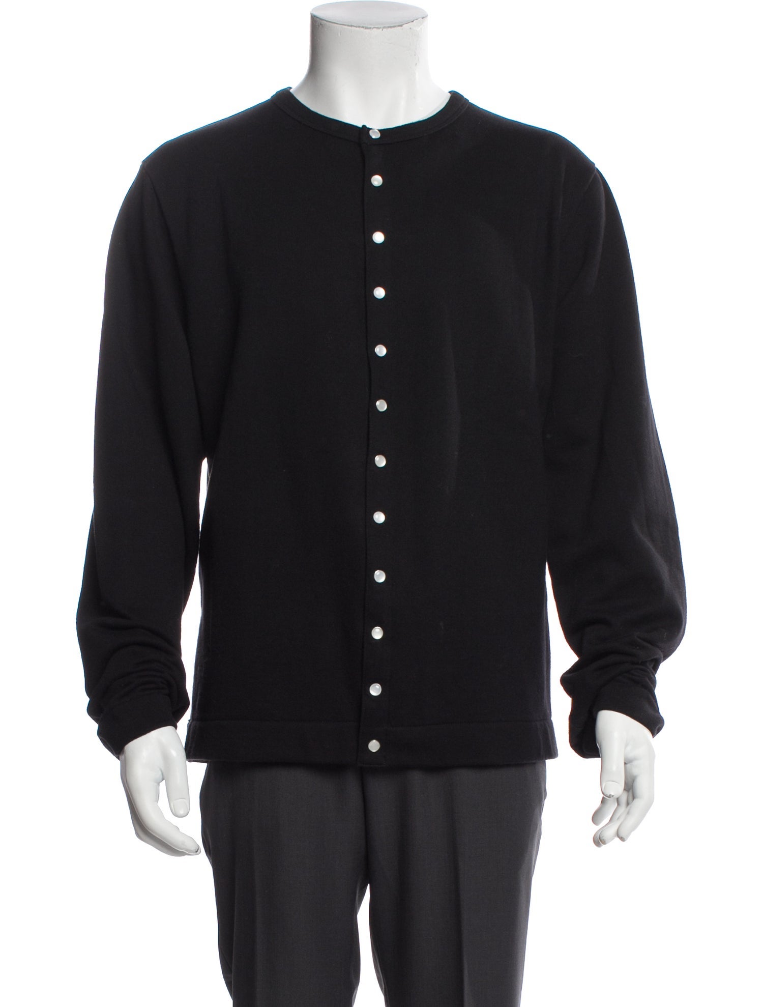 Agnes B. Crew Neck Long Sleeve Cardigan