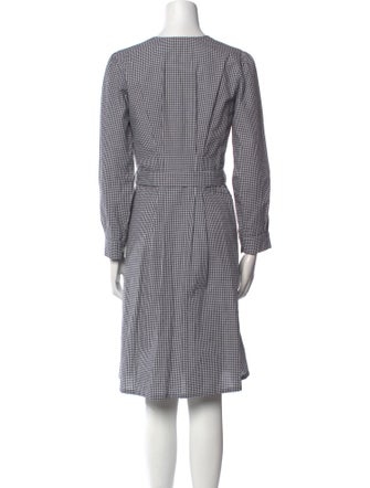 Agnes B. Plaid Print Knee-Length Dress