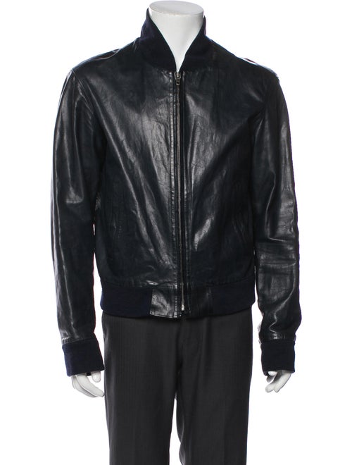 Agnes B. Lambskin Bomber Jacket