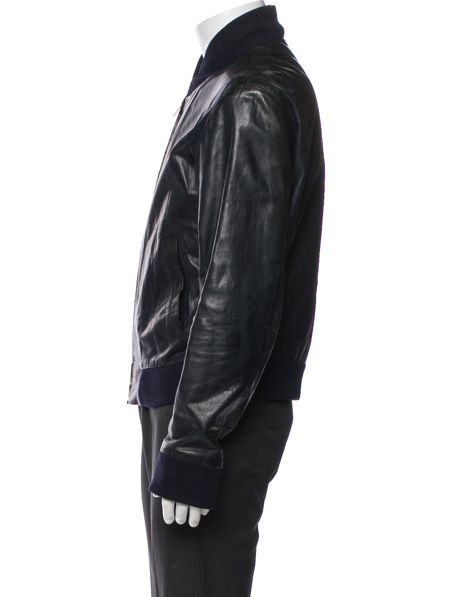 Agnes B. Lambskin Bomber Jacket