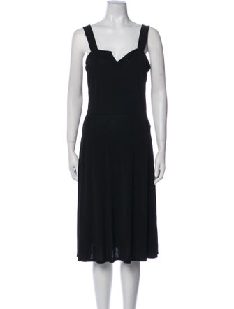 Agnes B. Square Neckline Midi Length Dress