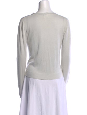 Agnes B. Silk V-Neck Sweater