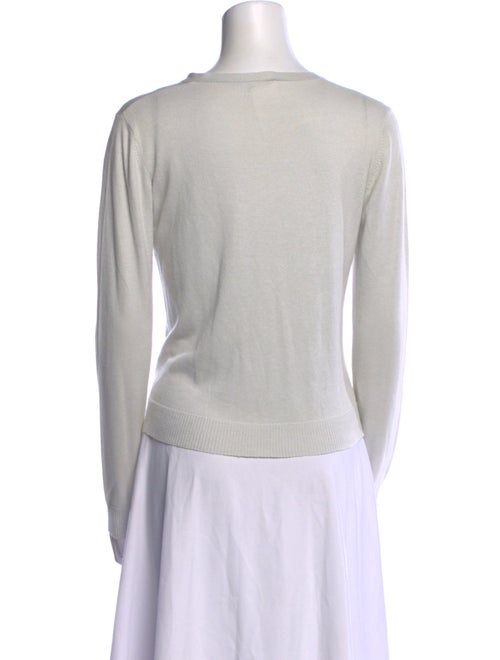 Agnes B. Silk V-Neck Sweater