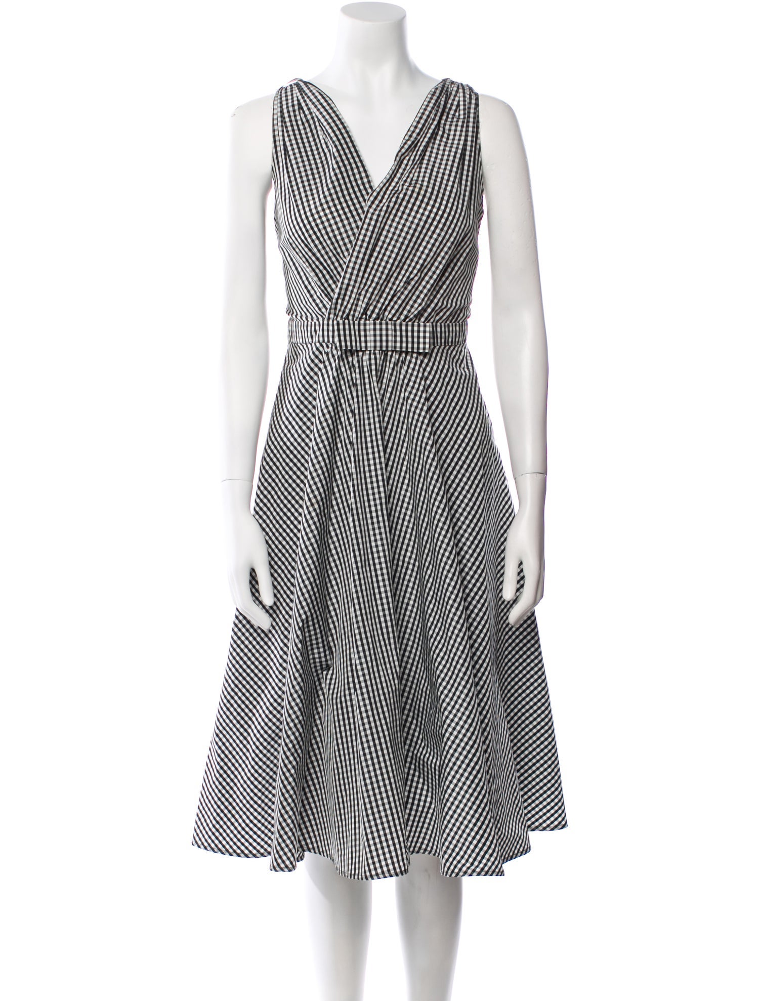 Agnes B. Striped Midi Length Dress