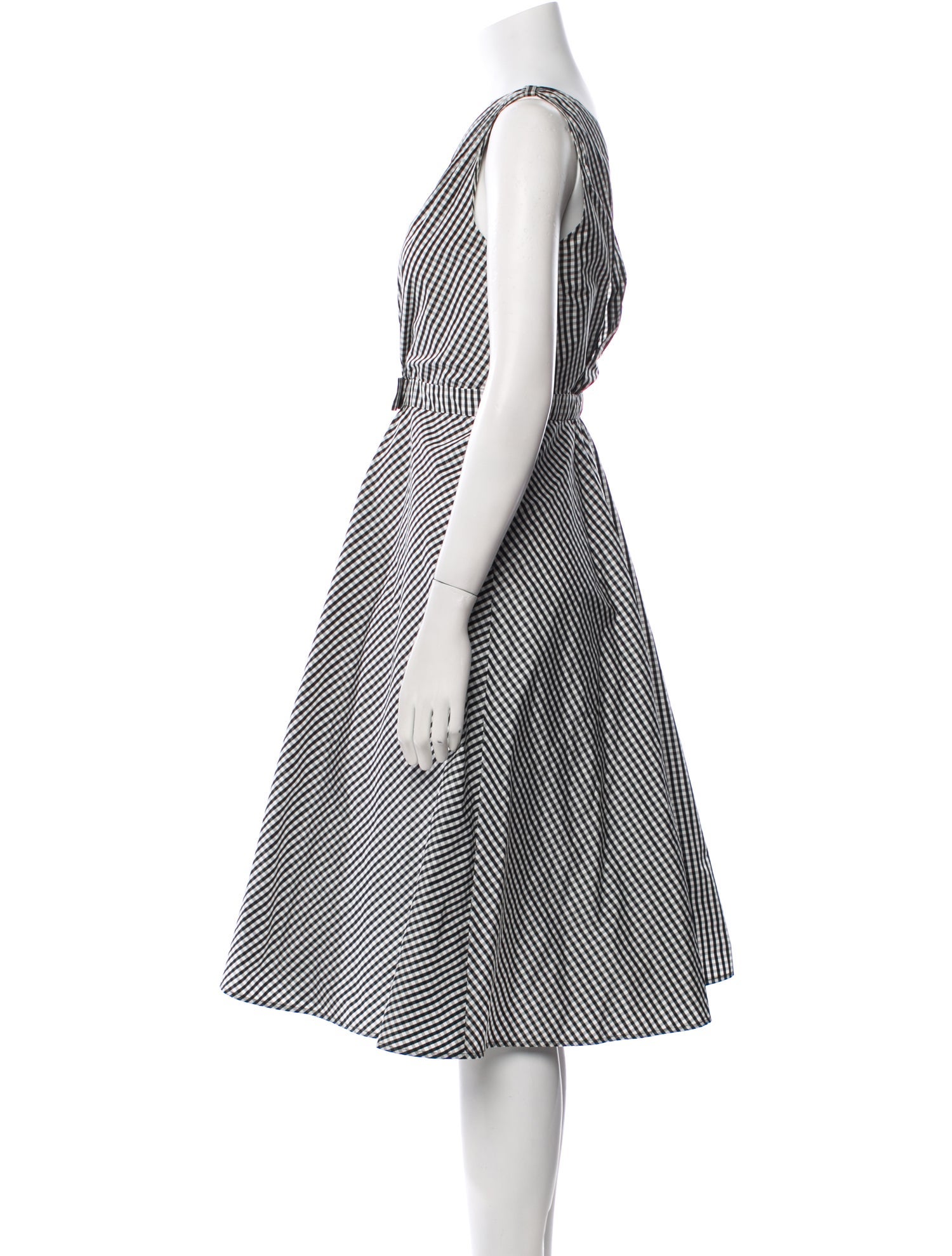 Agnes B. Striped Midi Length Dress