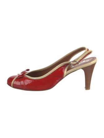 Agnes B. Patent Leather Slingback Pumps