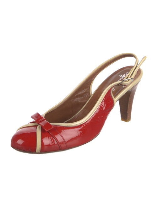 Agnes B. Patent Leather Slingback Pumps