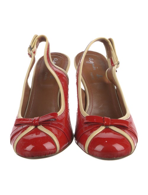 Agnes B. Patent Leather Slingback Pumps
