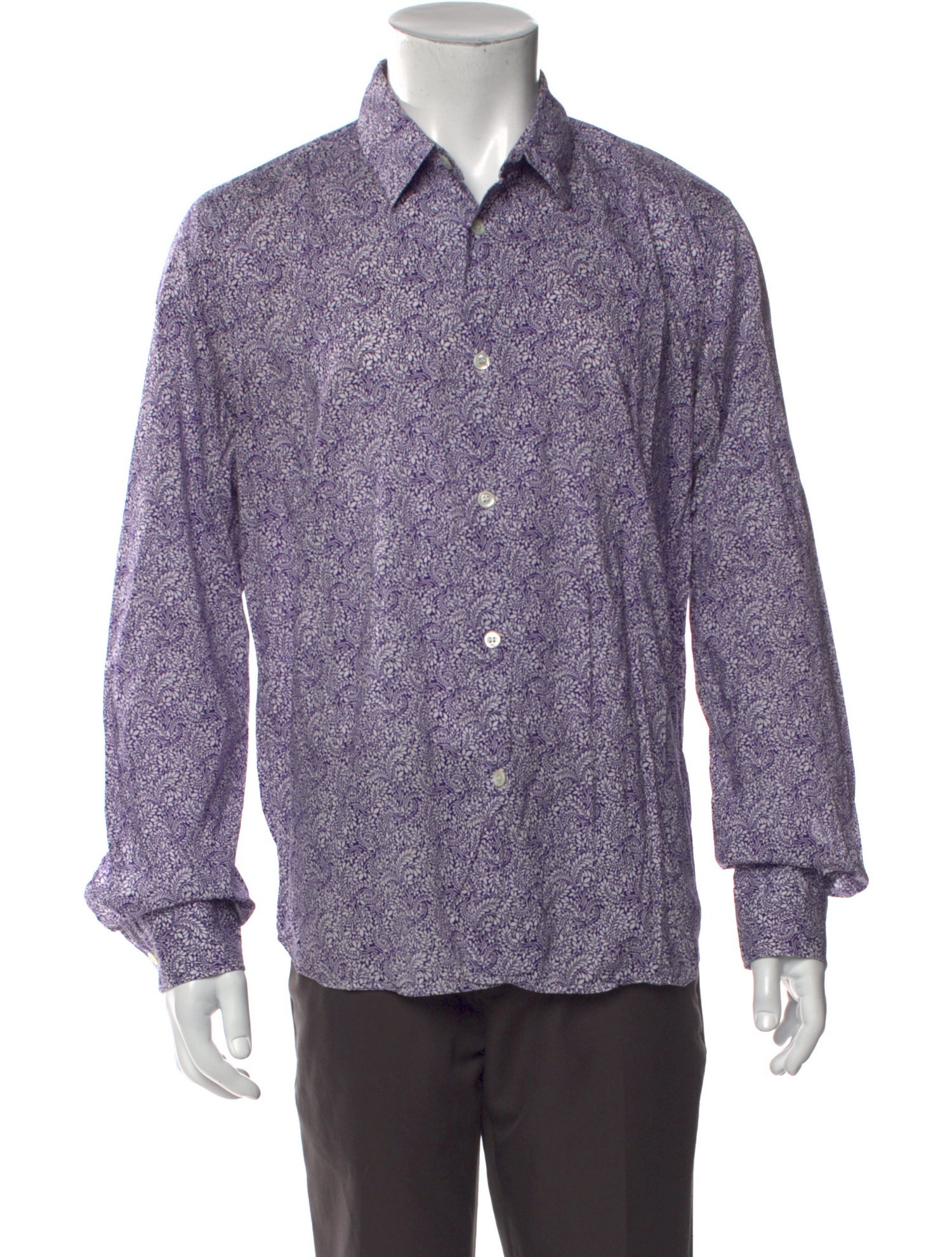 Agnes B. Printed Long Sleeve Dress Shirt