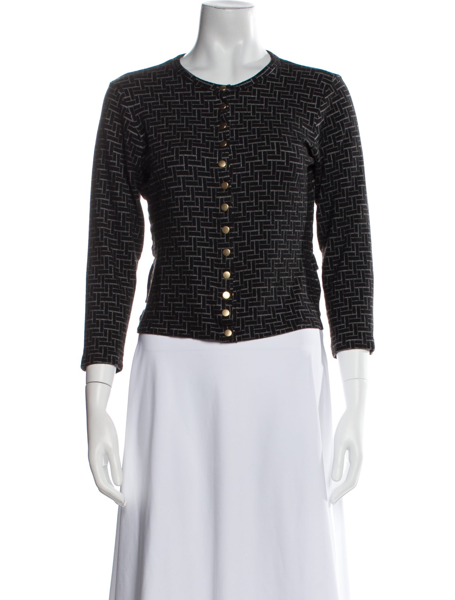 Agnes B. Printed Crew Neck Sweater