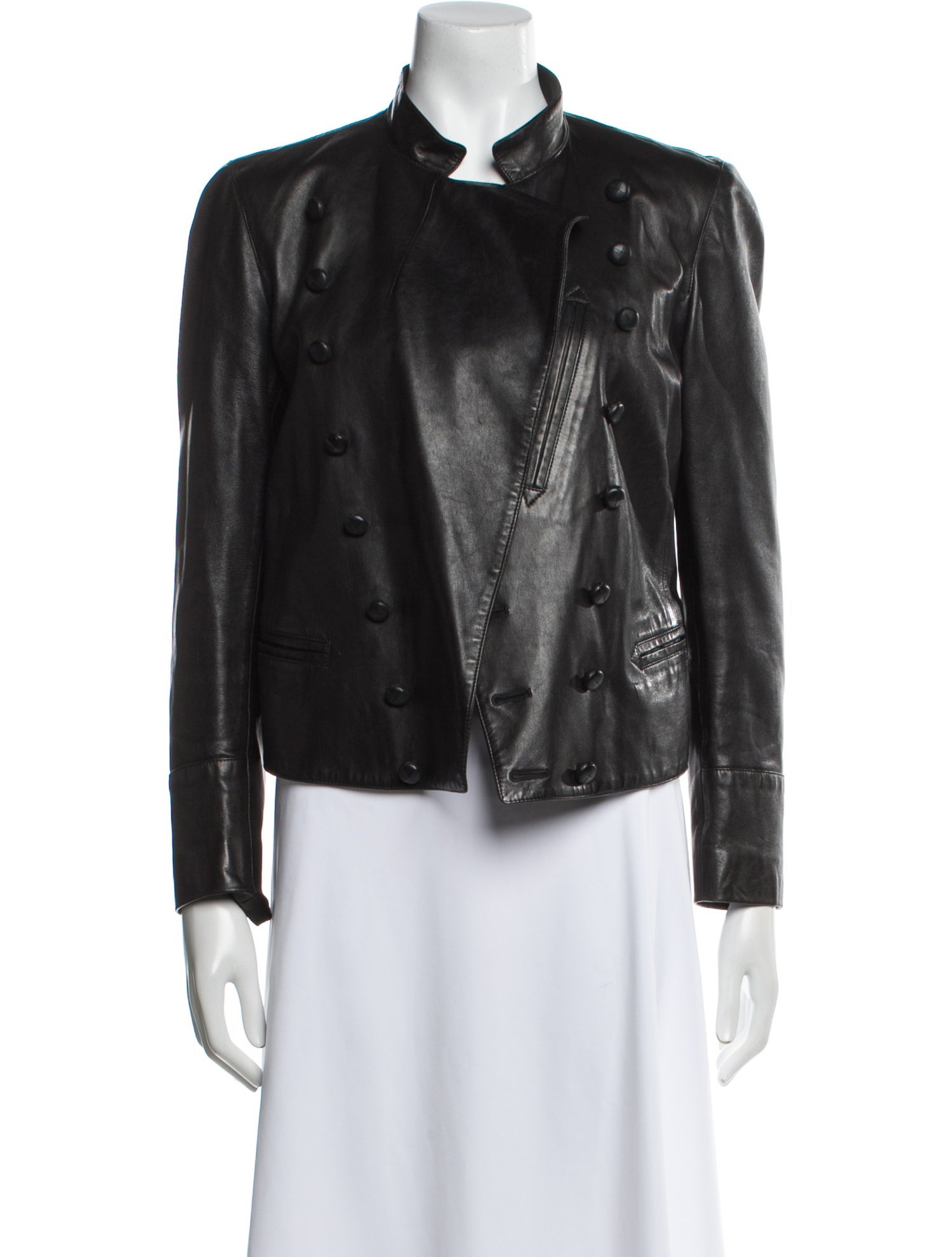 Agnes B. Vintage Leather Biker Jacket