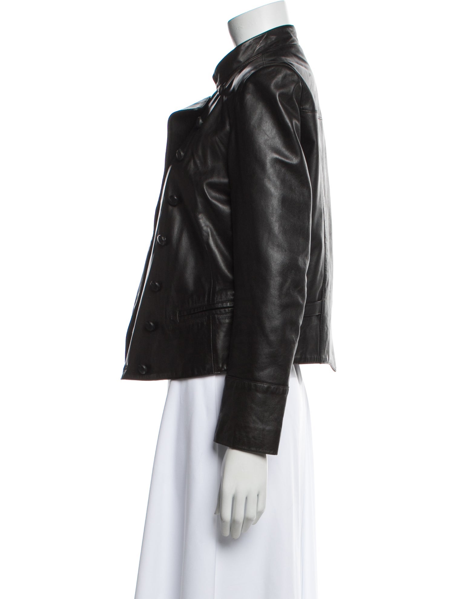 Agnes B. Vintage Leather Biker Jacket