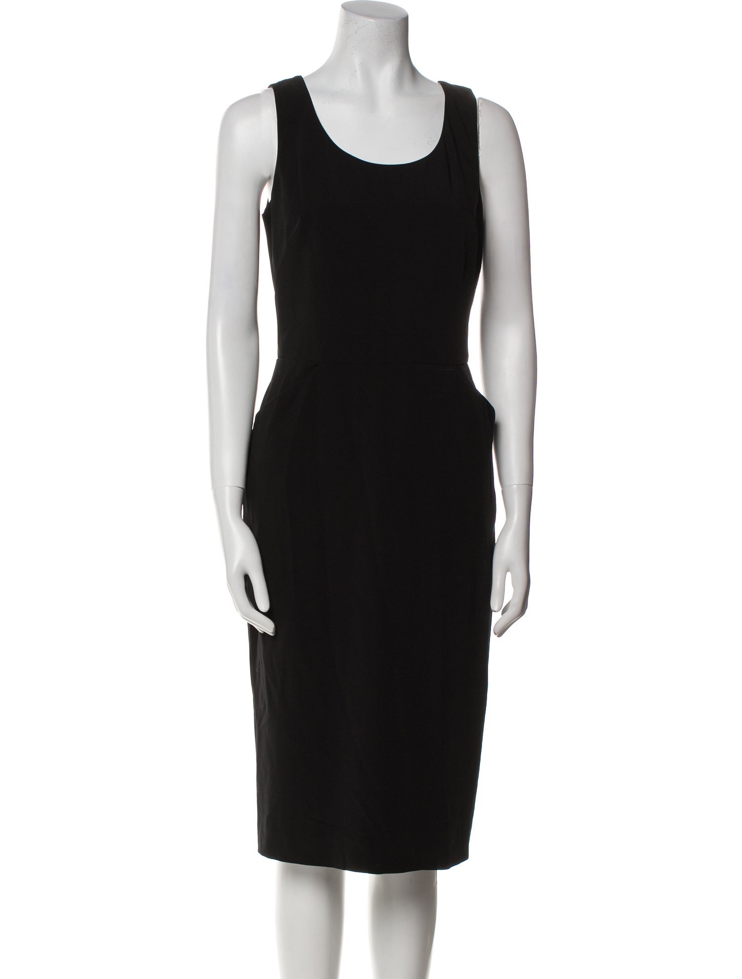 Agnes B. Scoop Neck Midi Length Dress