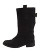 Agnes B. Suede Moto Boots