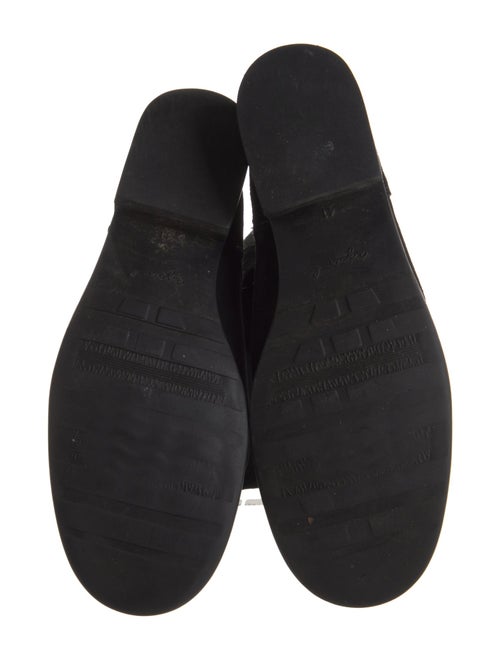 Agnes B. Suede Moto Boots