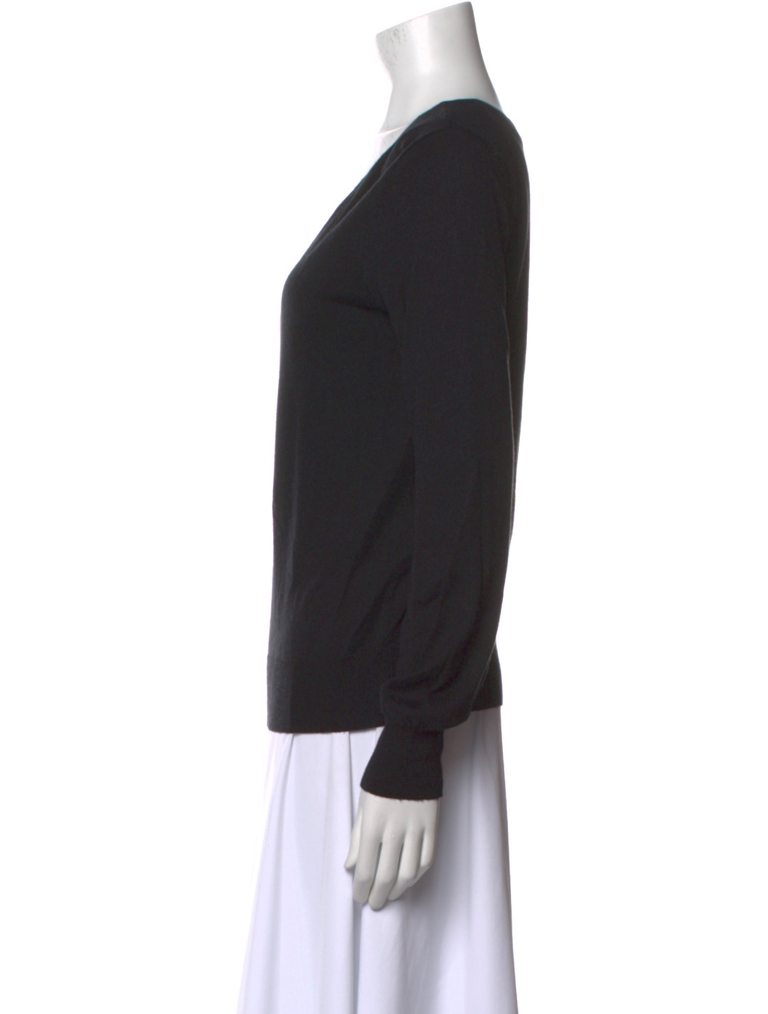 Agnes B. Silk Scoop Neck Sweater