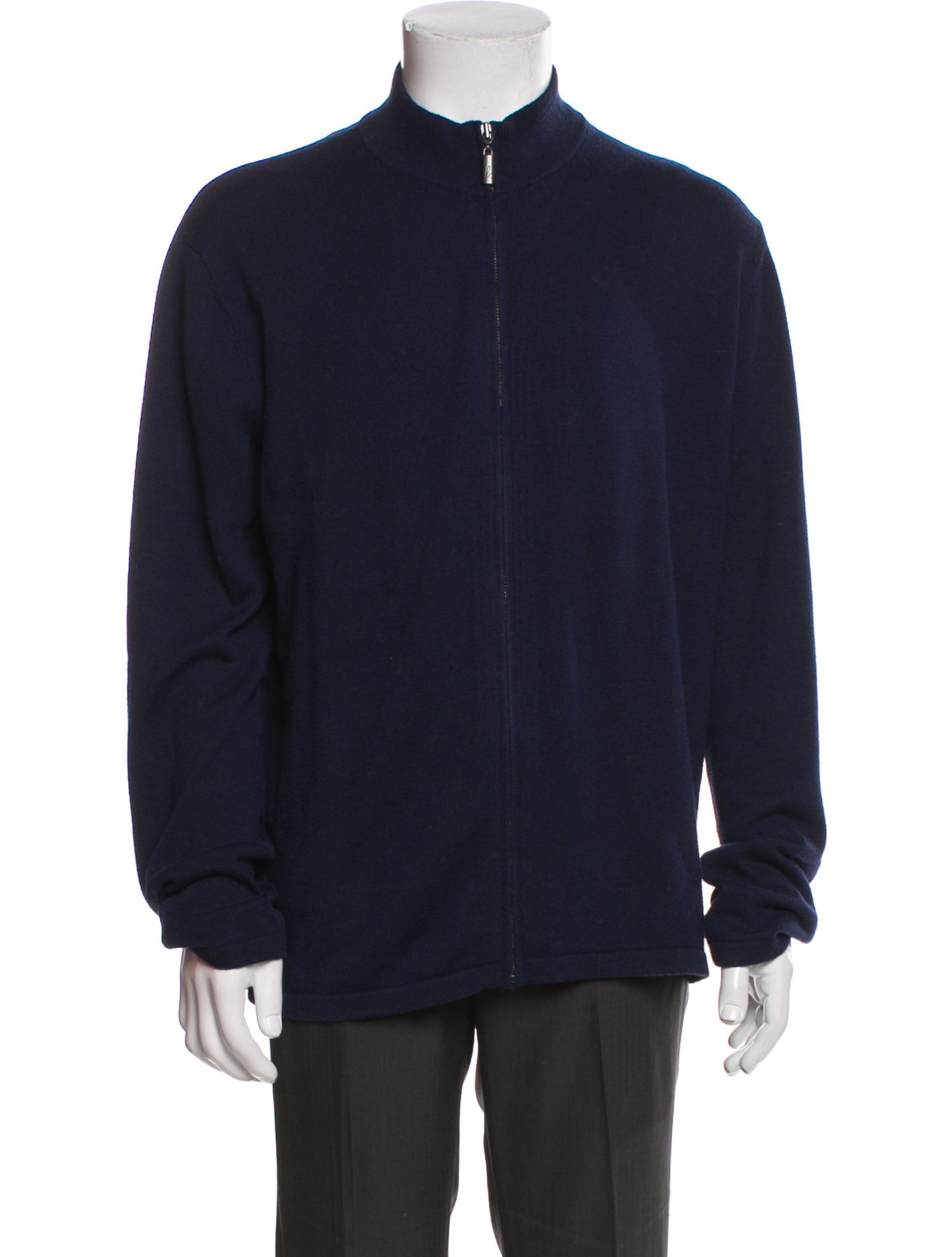 Agnes B. Mock Neck Long Sleeve Polo Sweater