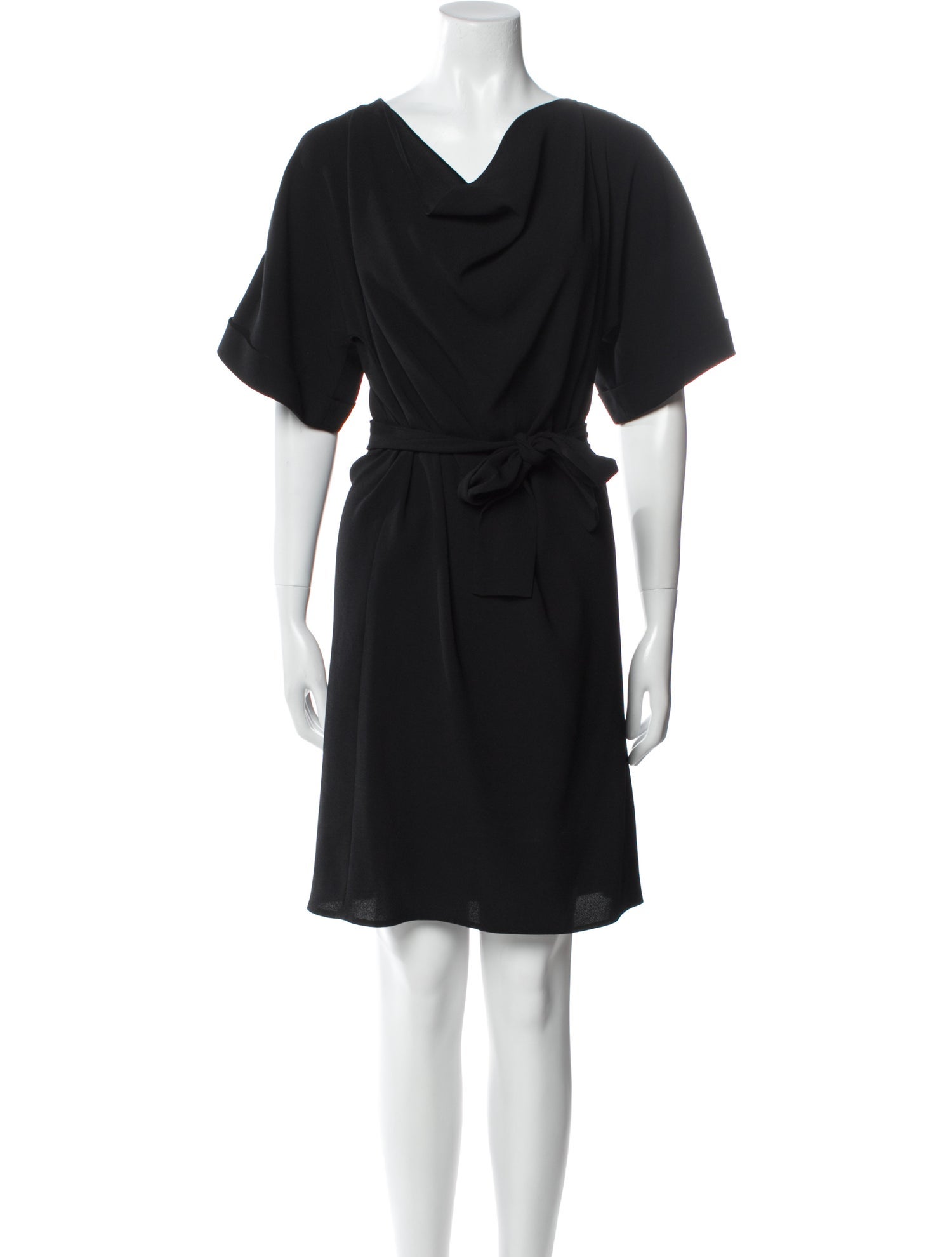 Agnes B. Cowl Neck Knee-Length Dress