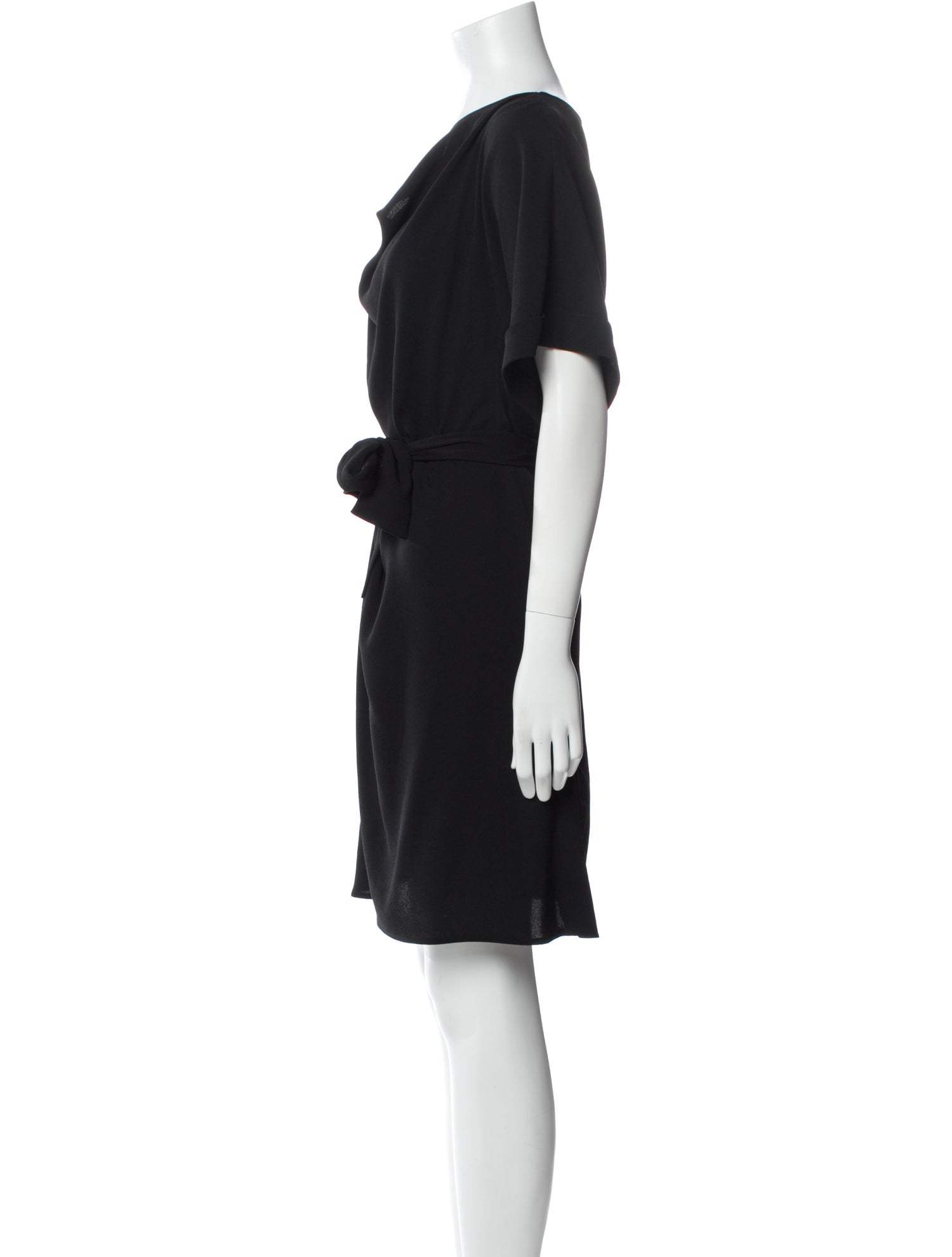 Agnes B. Cowl Neck Knee-Length Dress