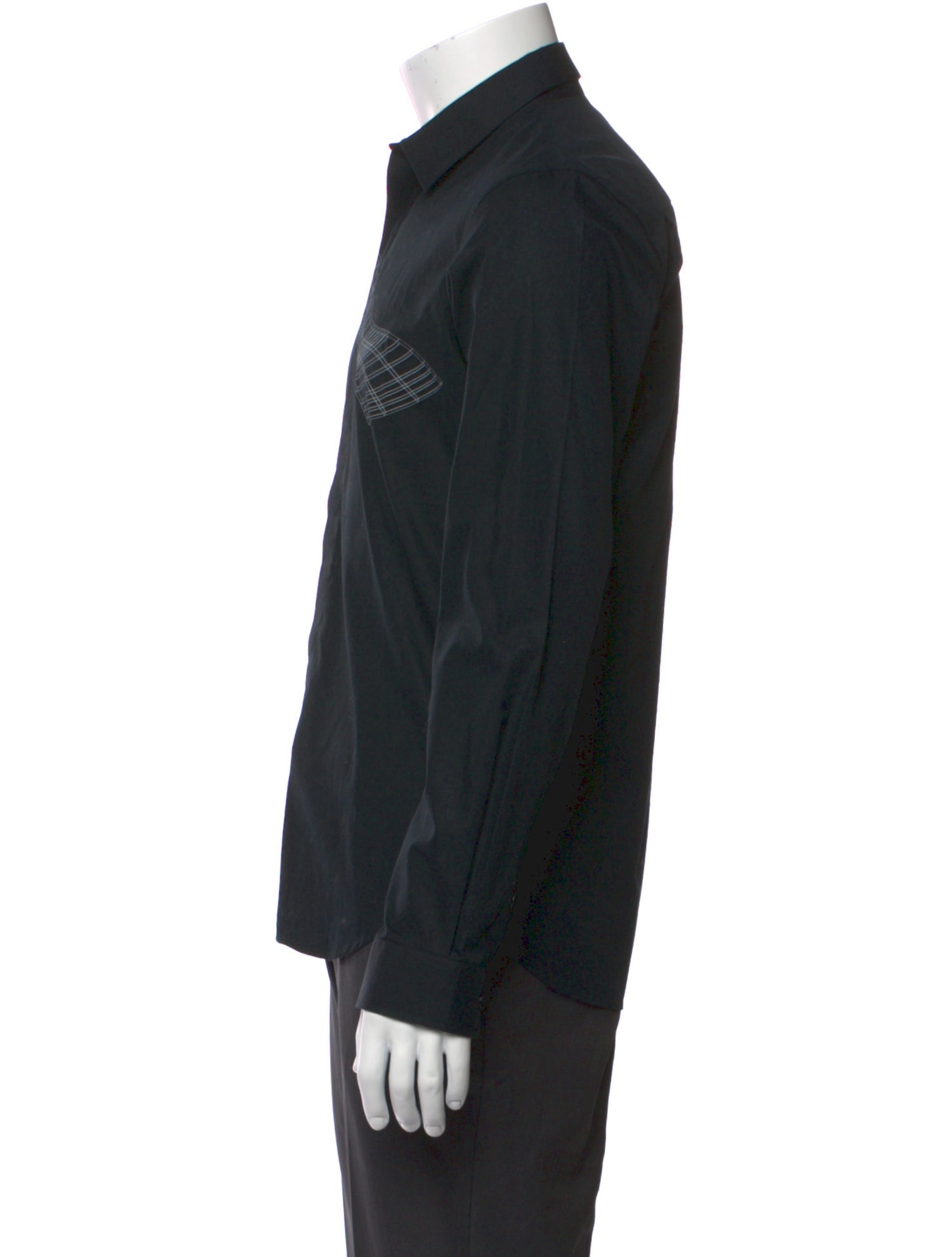 Agnes B. Graphic Print Long Sleeve Denim Shirt