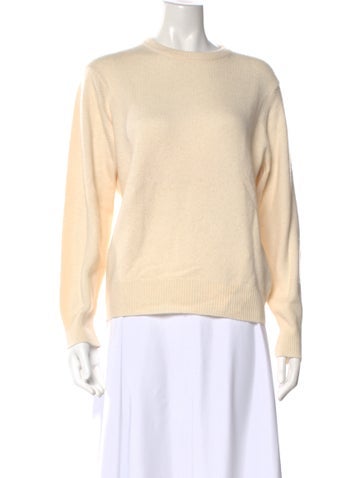 Pre-owned Agnès B. Cashmere Crew Neck Sweater In Neutral
