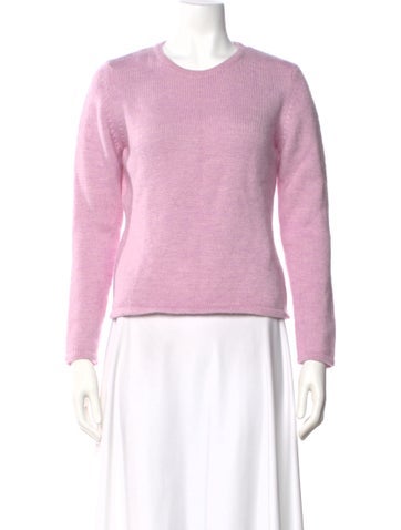 Pre-owned Agnès B. Crew Neck Sweater In Pink