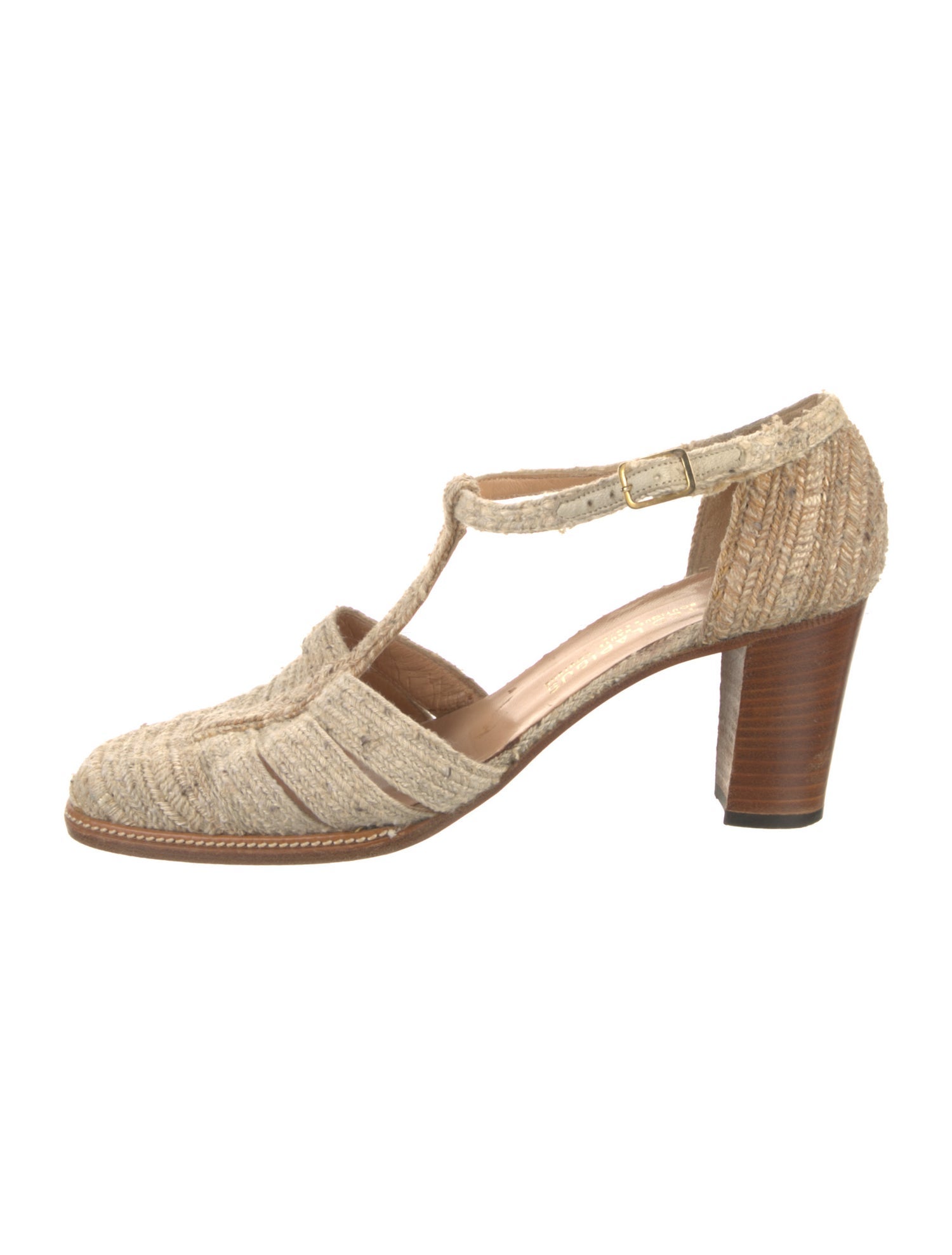 Ted Lapidus Jute T-Strap Pumps