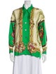 Ted Lapidus Silk Printed Button-Up Top