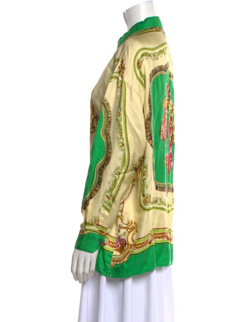 Ted Lapidus Silk Printed Button-Up Top