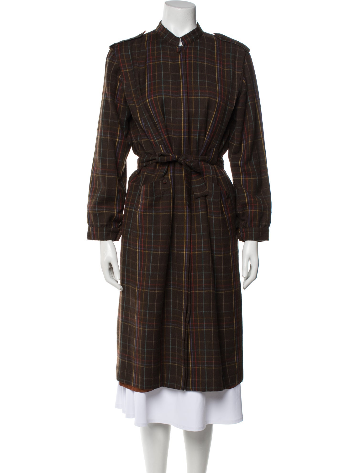 Ted Lapidus Wool Plaid Print Evening Jacket