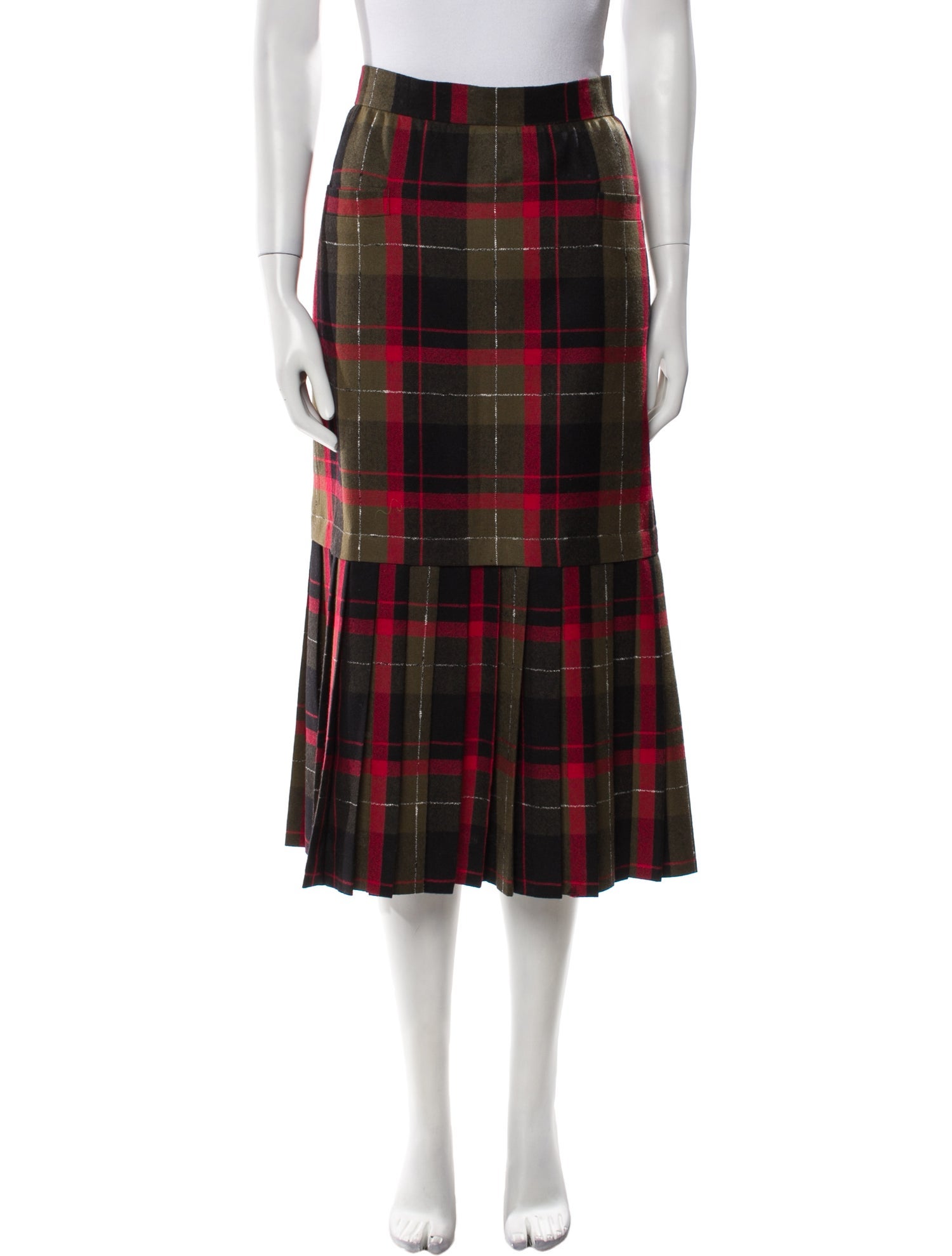 Ted Lapidus Wool Midi Length Skirt