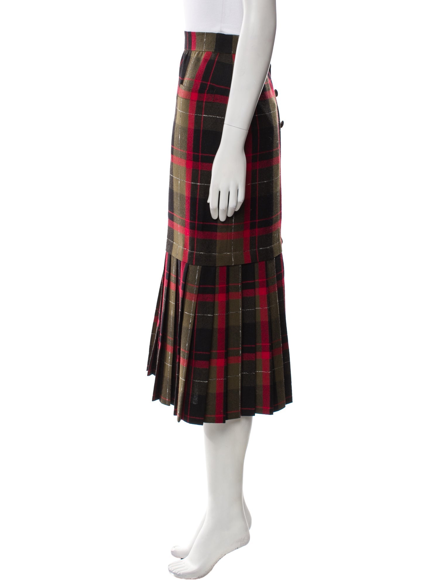 Ted Lapidus Wool Midi Length Skirt