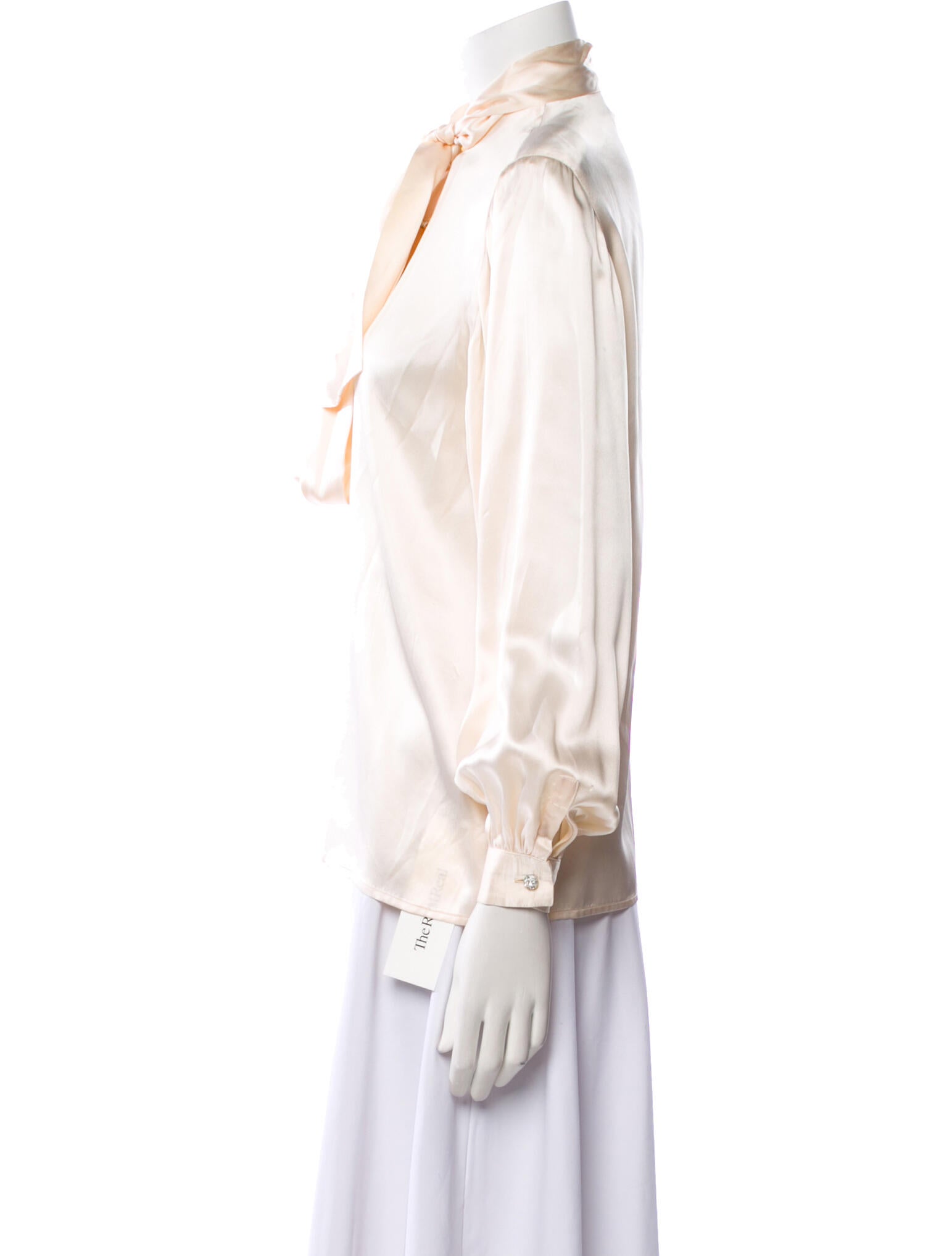 Ted Lapidus Silk Tie Neck Blouse