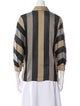 Ted Lapidus Striped Long Sleeve Button-Up Top