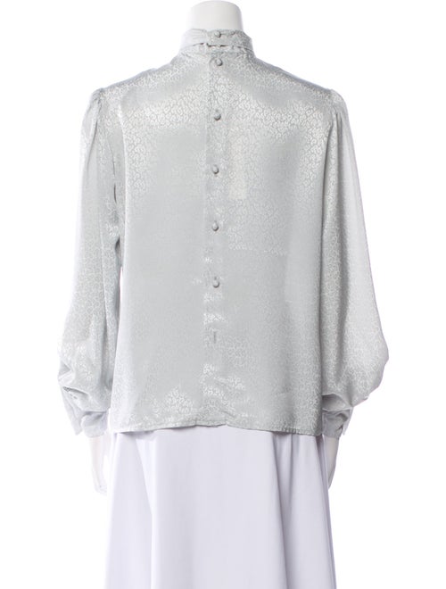 Ted Lapidus Mock Neck Long Sleeve Blouse